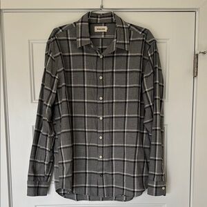 Taylor Stitch The California in Navy Salt and Pepper Plaid